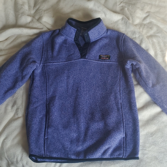 L.L. Bean Tops - L.L. Bean Heathered Purple Fleece Jacket